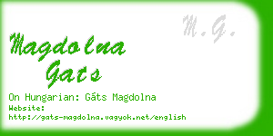 magdolna gats business card
